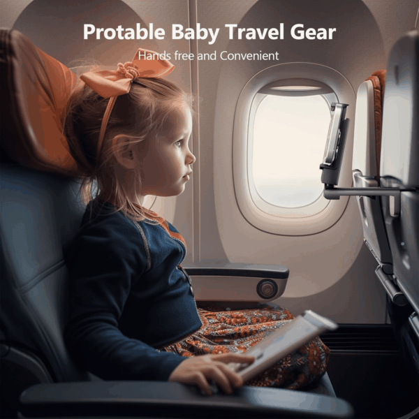Airplane Travel Essentials Phone Holder, Universal Handsfree Phone Mount for Flying with 360 Degree Rotation, Accessory for Airplane, Travel Must Haves Phone Stand for Desk, Tray Table - Image 8