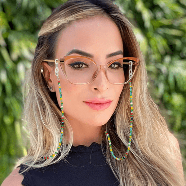 4Pcs Beaded Eyeglass Chains for Women & Girls, Sunglass Holder Strap around Neck, Acrylic Glasses Hanger Keeper - Image 4