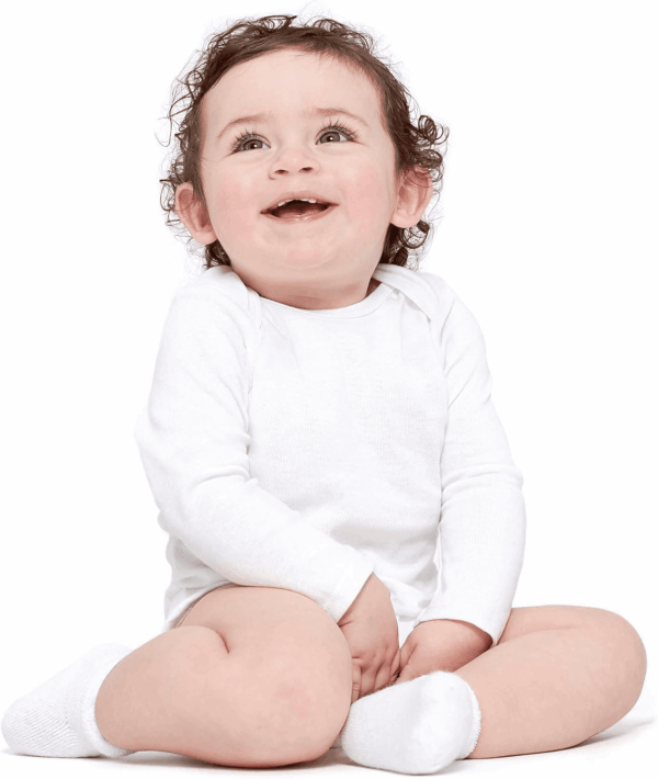 Unisex-Baby Multi-Pack Long-Sleeve Onesies Bodysuit Mitten Cuff Sizes - Image 3