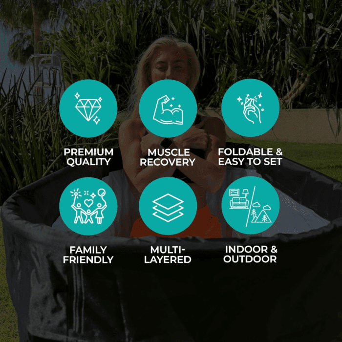 XL Ice Bath Tub for Athletes, 129 Gal Multi-Layered Cold Plunge Tub for Recovery – Portable Ice Bath for Home Gym, Indoor & Outdoor Use – Adult-Sized, Durable & Insulated Cold Therapy Tub - Image 7