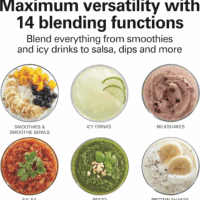 Wave Crusher Blender for Smoothies with 40 Oz Glass Jar and 14 Functions, Ice Sabre Blades & 700 Watts for Consistently Smooth Results, Black & Stainless Steel (54220) - Image 2