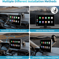 Portable Apple Carplay Screen for Car, 9" Wireless Apple Carplay & Android Auto,4K Dash Cam,1080P Backup Camera Dvr,Car Audio Receivers GPS Navigation Mirror Link, Bluetooth,Fm, Siri - Image 7