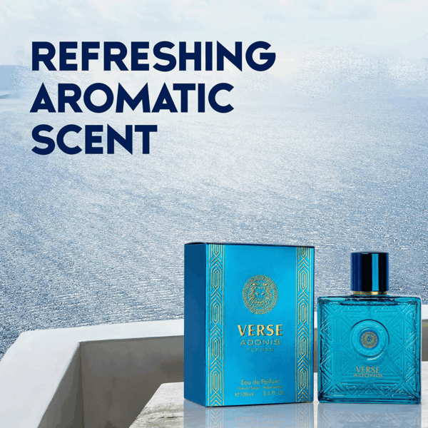 Verse Adonis Eau De Parfum for Men 3.4 Fl. Oz. 100Ml Men'S Perfume Refreshing Combination of Woody Floral & Fruity Scents - Masculine Scent Lasts All Day a Gift for Any Occasion - Image 3