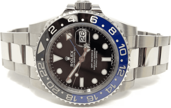 GMT Master II Black Dial Stainless Steel Mens Watch 116710 BLNR