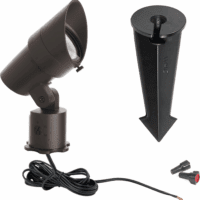 WAC Landscape Lighting, LED 12V Medium Size Accent Light with Adjustable Beam Angle and Integral Brightness Control 50-1300 Lumens 3000K Warm White Built-In LED in Bronze - Image 2