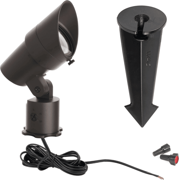 WAC Landscape Lighting, LED 12V Medium Size Accent Light with Adjustable Beam Angle and Integral Brightness Control 50-1300 Lumens 3000K Warm White Built-In LED in Bronze - Image 2