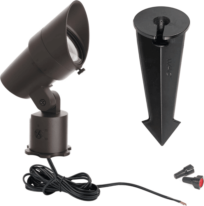 WAC Landscape Lighting, LED 12V Medium Size Accent Light with Adjustable Beam Angle and Integral Brightness Control 50-1300 Lumens 3000K Warm White Built-In LED in Bronze - Image 2