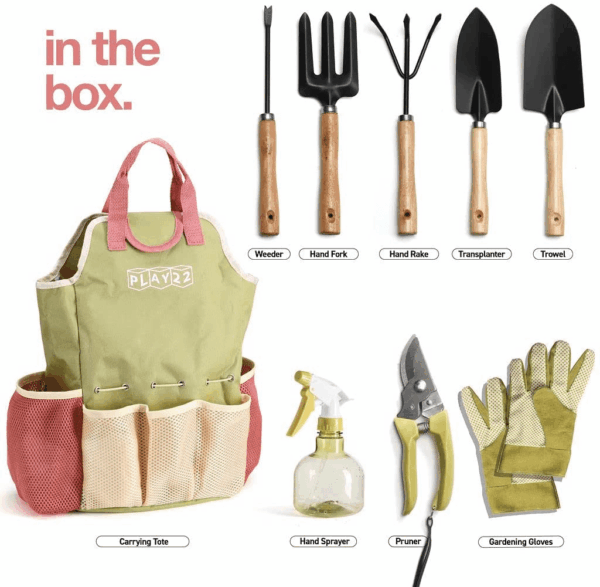 Gardening Tools Set of 10 - Complete Heavy Duty Garden Tools Set with Fashion Handbag - Durable Gardening Supplies Kit Ideal Garden Gifts for Women - Image 3