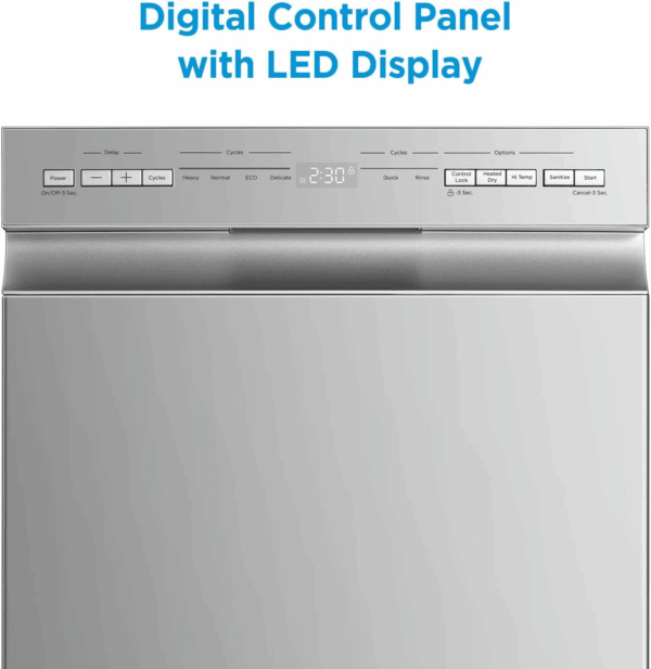 MDF18A1AST Built-In Dishwasher with 8 Place Settings, 6 Washing Programs, Stainless Steel Tub, Heated Dry, Energy Star - Image 5