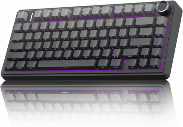 F75 Pro Wireless Mechanical Keyboard,75% Gasket Hot Swappable Custom Keyboard,Rgb Backlit,Pre-Lubed Reaper Switches,Side Printed PBT Keycaps,2.4Ghz/Usb-C/Bt5.0 Mechanical Gaming Keyboards