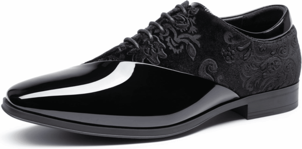 Men'S Dress Tuxedo Shoes Classic Patent Velvet Lace-Up Formal Caden Oxford