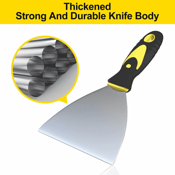 5Pcs Putty Knife, Set, 1" 2" 3" 4" 5" Scraper, Spackle Knife, Paint Scraper, Scraper Tool, No Rusting, Perfect for Repairing Drywall, Removing Wallpaper, Mud, Plaster Scraping - Image 4