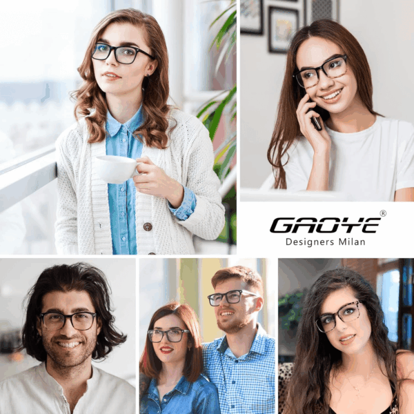 Stylish Blue Light Glasses for Woman - Computer Glasses 99% Blue Light Blocking - Lightweight TR90 Frames - 3 Pack - Image 6