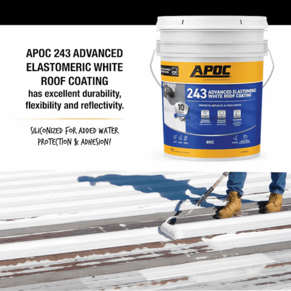 243 4.75-Gallon White Elastomeric Reflective Roof Coating ( - Image 4