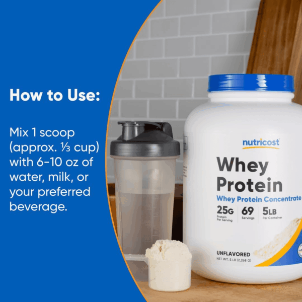 Whey Protein Powder, Unflavored, 5 Pounds - from Whey Protein Concentrate - Image 7