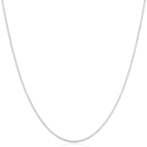 Sterling Silver Thin 0.8Mm Box Chain Necklace | Available in Yellow Gold or Silver | 16", 18", 20", 24", or 30" (Previously Amazon Collection)