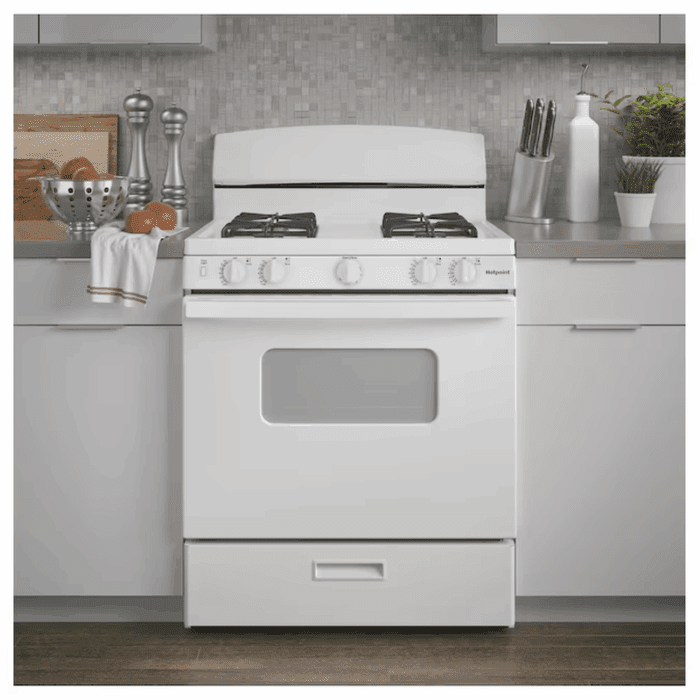 30-In 4 Burners 4.8-Cu Ft Freestanding Natural Gas Range ( White ) - Image 6