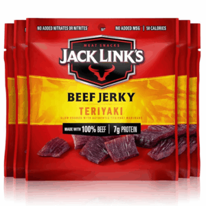 Beef Jerky, Teriyaki, Multipack Bags Flavorful Meat Snacks for Lunches, Ready to Eat Protein Snacks, Individual Packs - 7G of Protein, Made with 100% Beef 0.625 Oz (Pack of 5)