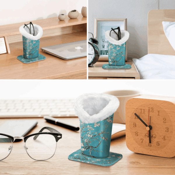 Plush Lined Eyeglasses Holder, Glasses Stand Case, Anti-Scratch Glasses Storage Organizer for Desk, Nightstand, Office - Image 6
