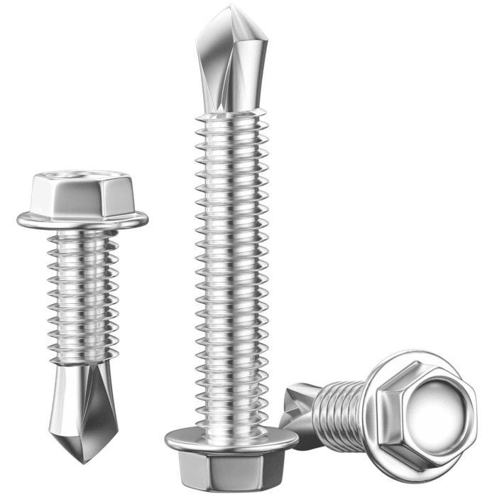 (300Pcs) #8×3/4" Hex Washer Head Self Drilling Screws, 410 Stainless Steel Metal Sheetscrews，Tek Screws, Self Drilling Screws, Self Tapping Screws,Sheet Metal Screws - Image 3