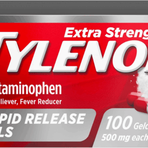 Extra Strength Acetaminophen Rapid Release Gels, Extra Strength Pain Reliever & Fever Reducer, Gelcaps with Laser-Drilled Holes, 500 Mg Acetaminophen, 100 Ct