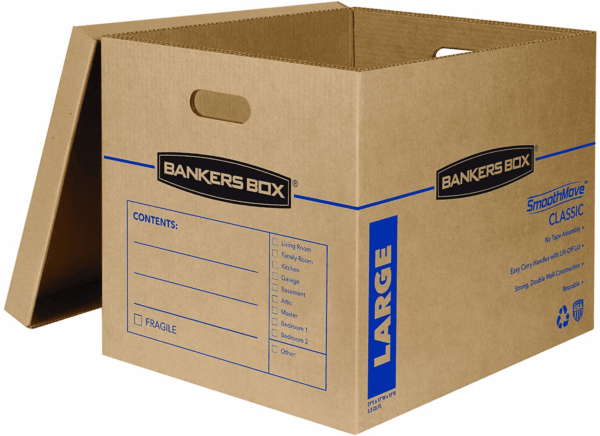Large Classic Moving Box 10 Pack, Reinforced Handles, Tape-Free Assembly, Box with Lid, 21-In X 17-In X 17-In (7718202) - Image 2