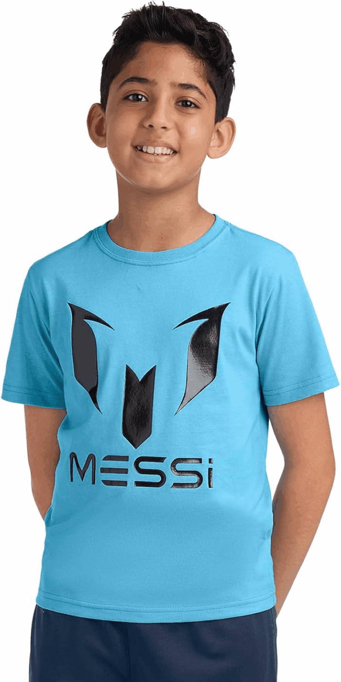 Boys' Lifestyle Short Sleeve T-Shirt, Slim-Fit Logo Tee, Cotton Blend Fabric