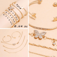 6 PACK (24 PCS) Boho Gold Chain Bracelets Set for Women, 14K Gold Plated Multiple Layered Stackable Open Cuff Wrap Bangle Adjustable Link Italian Cuban Jewelry for Women Gift - Image 7
