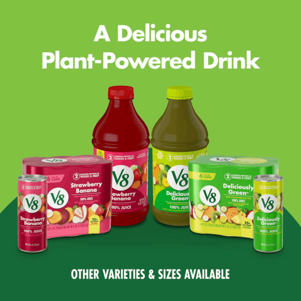 Strawberry Banana 100% Fruit and Vegetable Juice, 8 Fl Oz Can (6 Pack) - Image 6