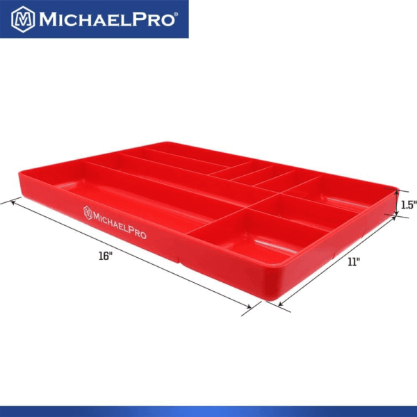 Drawer Organizer Parts Tray with Compartments, Low Profile Tool Box Organizer for Bolts and Nuts, Tool Tray Organizer for Automotive, Mechanics, Parts and Hardware Storage | MP014036 - Image 3