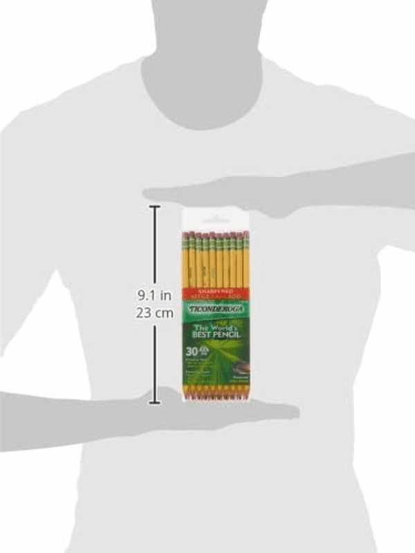 Wood-Cased Pencils, Pre-Sharpened, #2 HB Soft, Yellow, 30 Count - Image 3