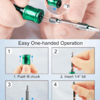 12Pc Portable Bit Holder Key Chain, 1/4 Inch Hex Shank Screwdriver Bit Clip for Impact Driver Drill Bit Extension Nut Driver W/Black Carabiner, Quick Release Lightweight Drill Screw Adapter - Image 6