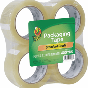 Brand Standard Packaging Tape Refills - 4 Extra Long Rolls of Clear Packing Tape - Shipping, Mailing and Moving Supplies - 3" Core - 1.88 Inch X 100 Yards, Clear (240593)