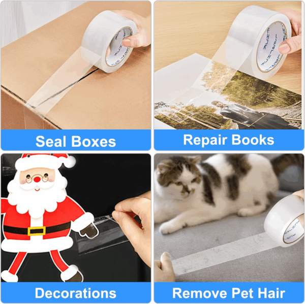 Clear Packing Tape (18 Rolls), Heavy Duty Packaging Tape for Shipping Packaging Moving Sealing, 2.7Mil Thick, 1.88 Inches Wide, 60 Yards per Roll, 1080 Total Yards - Image 5