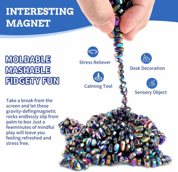 550Pcs Ferrite Putty, Fidget Toys, Fidget Toys Adults, Desk Fidgets Toys for Office Stress/Anxiety Relief ,Adults Gifts - Image 2