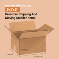 Corrugated Cardboard Box 9"L X 7"W X 5"H (Pack of 25), Cardboard Boxes Perfect for Moving, Storing, Packing & Shipping, Ideal for Small & Medium Items, Storage, and Mailing - Image 2