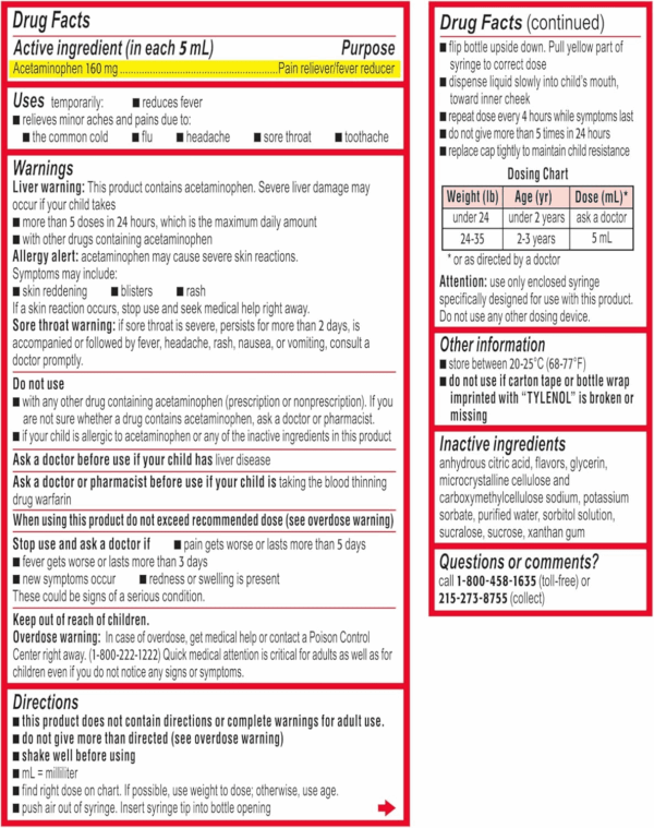 Infants Oral Suspension Liquid Medicine with Acetaminophen, Baby Fever Reducer & Pain Reliever for Minor Aches & Pains, Sore Throat, Headache & Teething Pain, Dye-Free Cherry, 1 Fl. Oz - Image 9