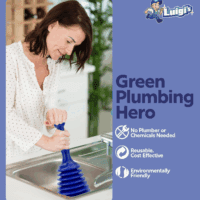 Sink and Drain Plunger for Bathrooms, Kitchens, Sinks, Baths and Showers. Small and Powerful, Commercial Style 'Plumbers Plunger' with Large Bellows - Image 7