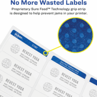 Matte White round Labels, Sure Feed Technology, Permanent Adhesive, 1-1/2", 400 Labels (8293) - Image 4
