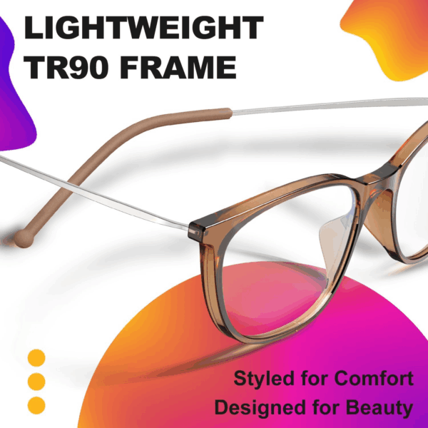 anti Slip TR90 Blue Light Blocking Glasses Size M Eyewear Frame with anti Glare Eye Protection for Women Gael - Image 6