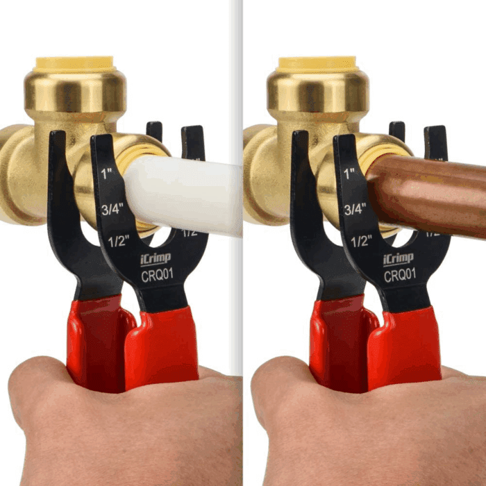 Icrimp CRQ01 Disconnect Tong Sized 1/2 Inch, 3/4 Inch, 1 Inch, Removal Tool Used for Demount Brass Push Fit, Push-To-Connect Fittings - Image 5