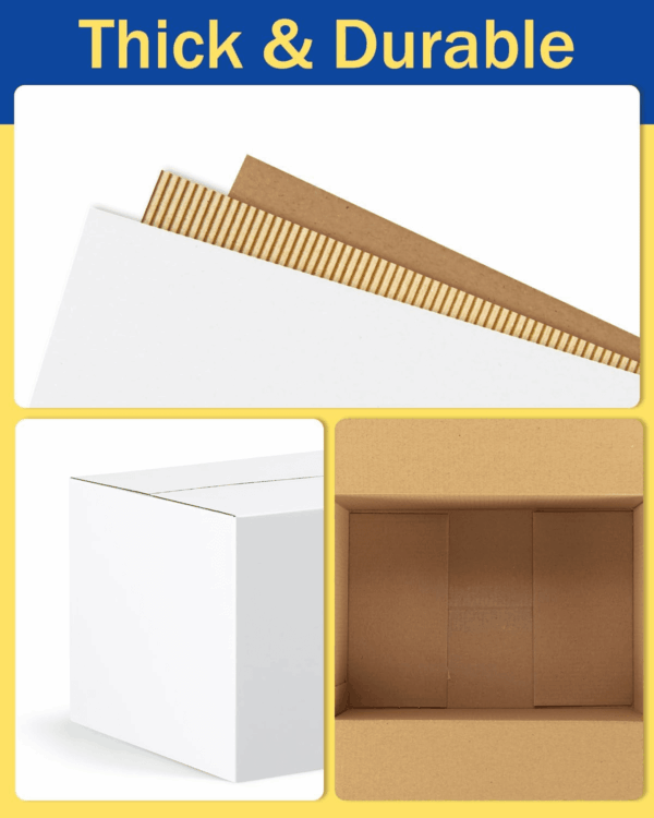 Assorted-Sizes-Shipping-Boxes-45-Pack: 9X6X4 & 10X7X5 & 11X6X6 Small-Shipping-Boxes-Mailers, White Corrugated-Cardboard-Boxes-For-Packing-Small-Business Mailing - Image 4