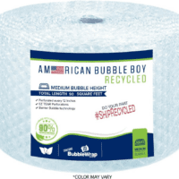 Large Roll of 90 Feet of Recycled Medium Bubble Wrap for Packing, Moving and Shipping for Your Business Essentials. Eco Friendly and Made from 90% Post-Consumer Materials by