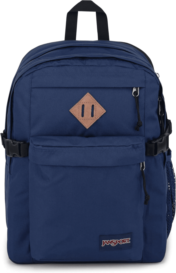 Main Campus Backpack - Travel or Work Backpack W 15-Inch Laptop Sleeve and Dual Water Bottle Pockets, Navy