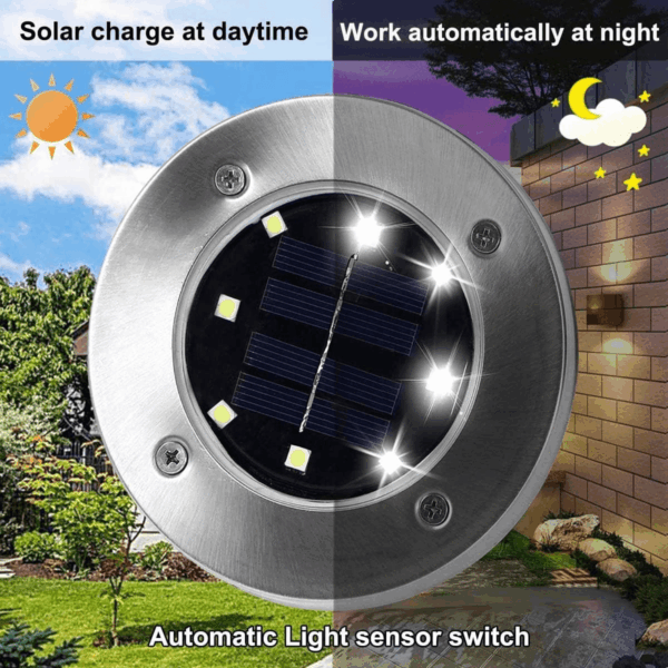 Solar Ground Lights, Waterproof Garden Upgraded Outdoor Bright In-Ground Landscape Lights for Pathway,Yard,Deck,Lawn,Patio,Walkway (12 Pack White Light) - Image 2