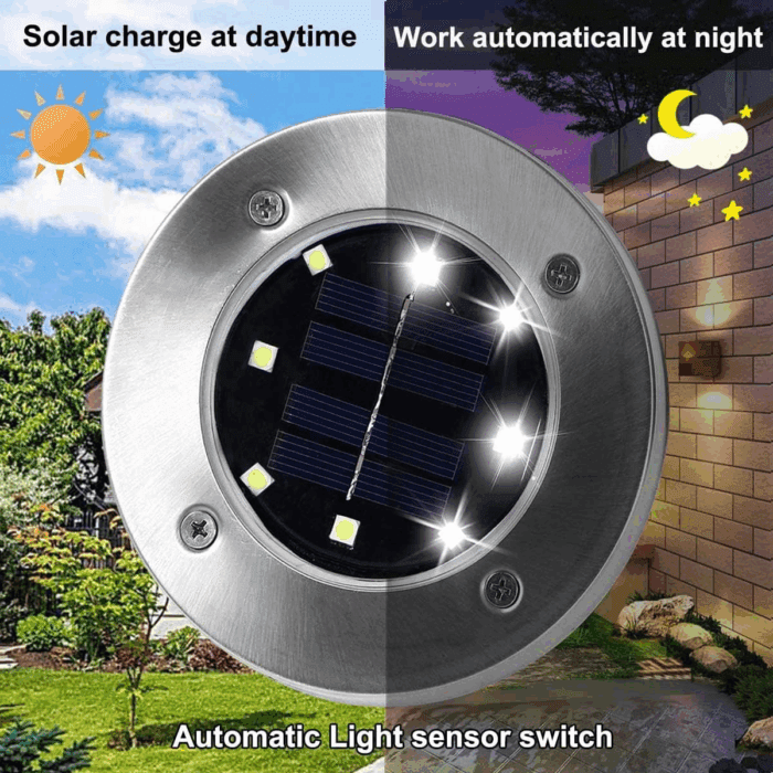 Solar Ground Lights, Waterproof Garden Upgraded Outdoor Bright In-Ground Landscape Lights for Pathway,Yard,Deck,Lawn,Patio,Walkway (12 Pack White Light) - Image 2