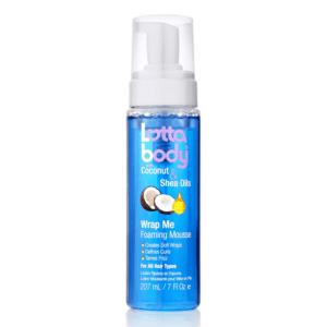 Lottabody Coconut Oil and Shea Wrap Me Foaming Curl Mousse , Creates Soft Wraps, Hair Mousse for Curly Hair, Defines Curls, anti Frizz, 7 Fl Oz