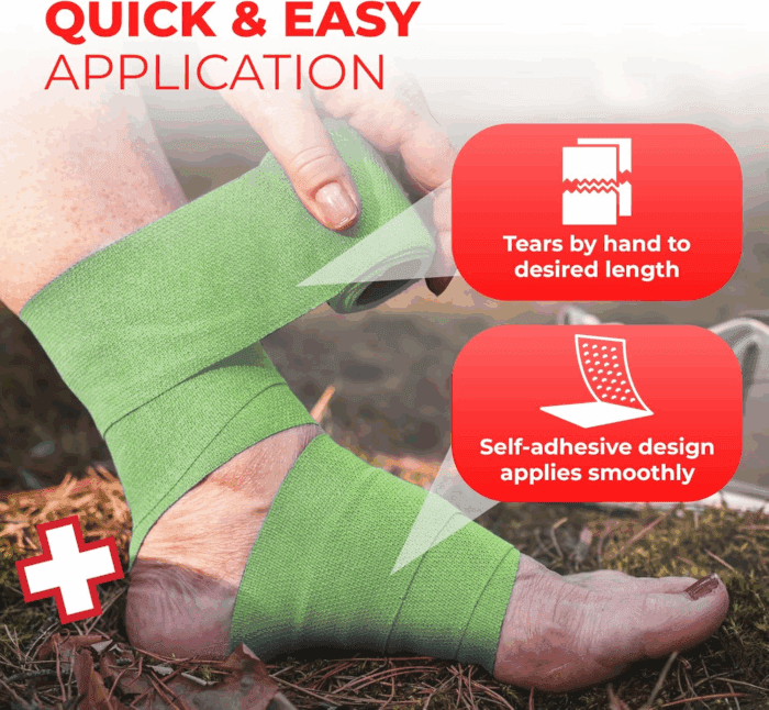 Self Adherent Cohesive Bandages 3" X 5 Yards - 6 Count, Rainbow Colors - Image 4