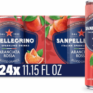 Sanpellegrino Italian Sparkling Drink Aranciata Rossa, Sparkling Orange and Blood Orange Beverage, 11.15 Fl Oz (Pack of 24)