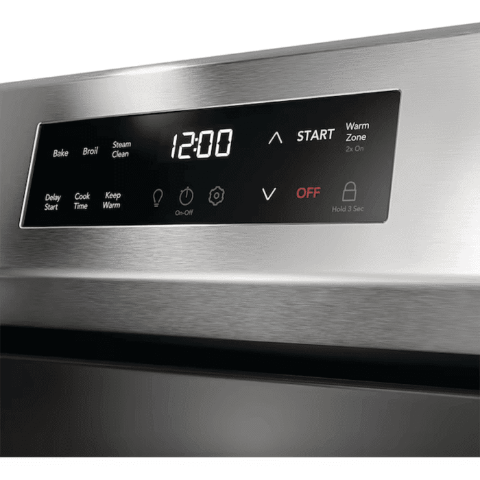 30-In Glass Top 5 Burners 5.3-Cu Ft Freestanding Electric Range Fingerprint Resistant Stainless Steel ) - Image 6